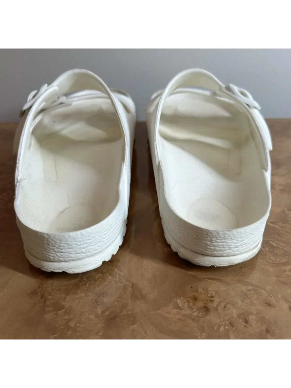 Birkenstock Arizona EVA White Double Strap Slide Sandals Unisex EU 43 US 10-10.5